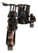 Classic Chopper Bike Motorcycle Metal Desktop Stationery Holder Organizer