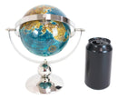 Modern Decorative Desktop Blue World Atlas Map Globe With Rotational Axis 10"H