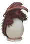 Red Ember Dragon Protecting Egg Table Clock Figurine 7"Tall Mythical Fantasy