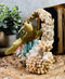 Ebros Large Nautical Marine Green Sea Turtle Swimming By Coral Reef Decor Statue
