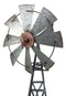 41" Oversized Galvanized Metal Rustic Country Farm Agricultural Windmill Outpost