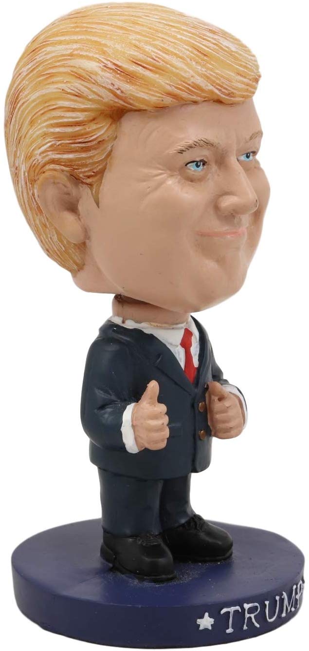 Ebros USA President Donald Trump In Red Tie & Suit Giving Thumbs Up Bobble Head 4.25"H