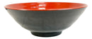 Set Of 4 Swirl Ridged Red Black Melamine 43oz Large Pasta Salad Mixing Soup Bowl