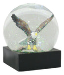 Ebros Wildlife Wings of Glory Ascending Bald Eagle Glitter Water Globe Collectible Figurine 4.5" Tall US Patriotic National Emblem Soaring Bald Eagle