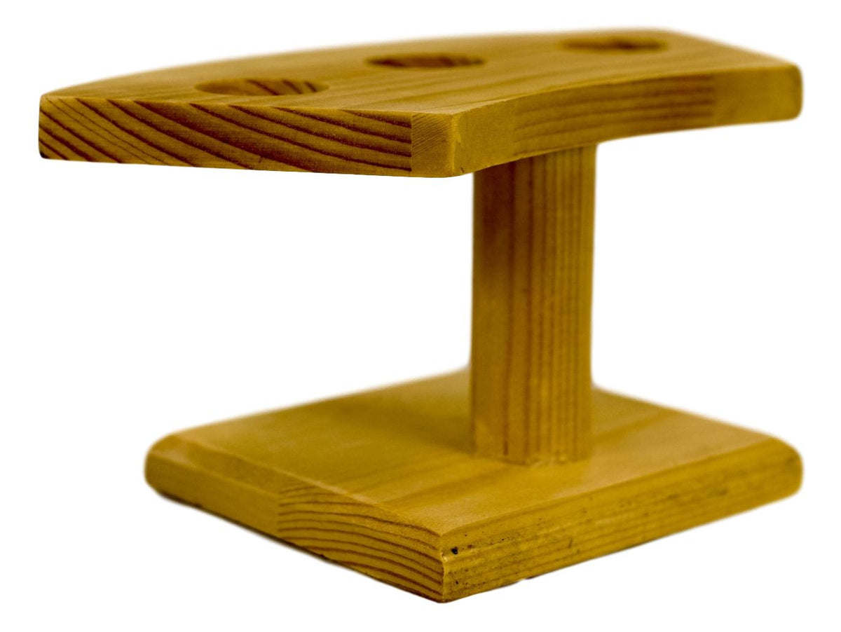 Natural Wood Japanese Style Temaki Sushi Roll Or Cone Holder Rack Stand 3 Holes