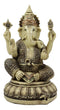 Ebros 9.5" Tall Hindu Supreme God Ganesha Meditating On Lotus Throne Statue