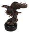 13" H King of The Skies Patriotic Bald Eagle Swooping On Prey Figurine With Base