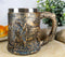 Ebros Lion And Lioness Pride Coffee Mug Textured With Rustic Tree Bark Design