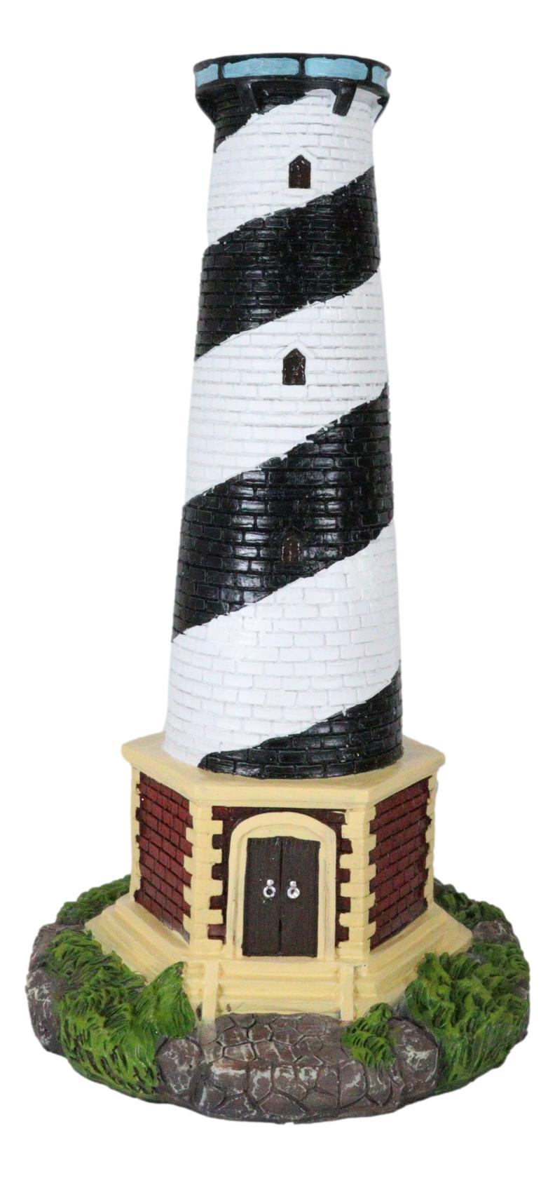 Ebros Nautical Cape Hatteras Lighthouse Statue 20.5" Tall with Solar Lantern LED - Ebros Gift