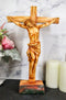 Ebros Large 15"H Jesus Christ with Crown of Thorns On The Cross Desktop Plaque