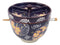 Ebros Japanese Dining Tempura Udon Noodles And Tentsuyu Dipping Sauce Large 6"D Bowl With Condiment Divider Lid And Built In Chopsticks Rest With Bamboo Chopsticks Set (Blue Spring Blossoms)
