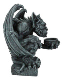 Squatting Gothic Gargoyle Candle Holder Guardian Servant Tea Light Castle Butler