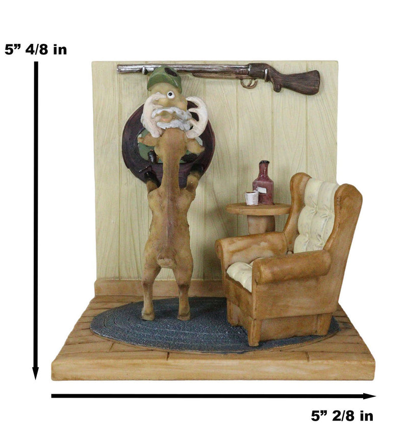 Buck Deer Smoking Pipe Hanging Hunter Wall Trophy On Living Room Wall Figurine