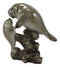 Ebroos Nautical Coastal Antillean Manatee Sea Cow With Calf By Coral Rocks Decor