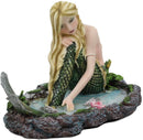 Ebros Young Maiden Mermaid by The Lagoon Statue Nautical Mermaid Figurine 7.25"W