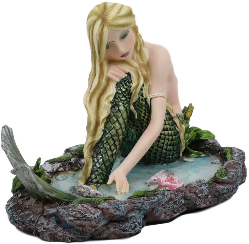 Ebros Young Maiden Mermaid by The Lagoon Statue Nautical Mermaid Figurine 7.25"W