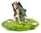 Ebros Gift Green Absinthe Fairy Kneeling On Lotus Petal Soap Dish Figurine Jewelry Dish Plate Vanity Decor 6.25" Long