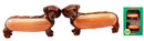 Doxies Hot Dog Sausage Wiener Dachshunds Salt And Pepper Shakers Magnetic Set