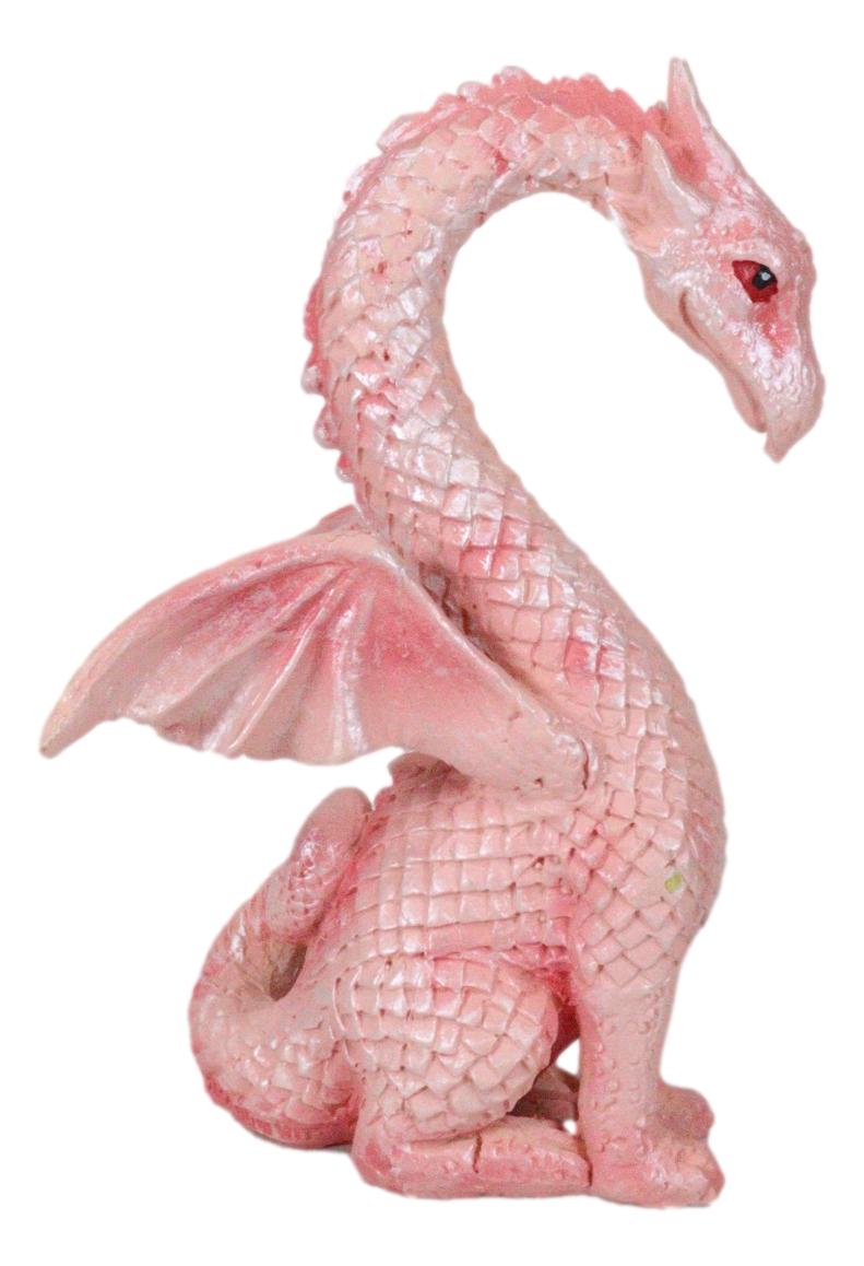 Ebros Valentines Cupid Love Dragon Couple Set of Two Blue and Pink Dragon Statue