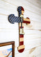 Rustic Western Stars USA Flag Fallen Soldier Boot Rifle Helmet Wall Cross Decor