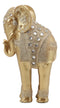 Ebros Feng Shui Royal Gold Ornate Design with Crystals and Glitters Resting Elephant Statue 9.25" High Vastu 3D Zen Elephants Figurine Symbol of Wisdom Wealth Fortune Success and Protection