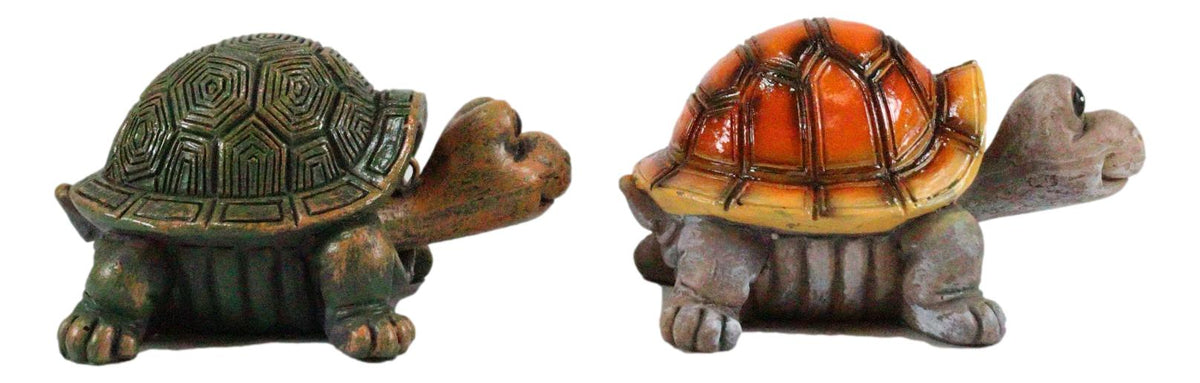 Ebros Nautical Colorful Shell Sea Turtles Tortoises Bobblehead Figurines Set - Ebros Gift
