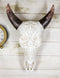 Rustic Country Tooled Filigree Steer Bull Cow Skull LED Light Wall Decor Plaque