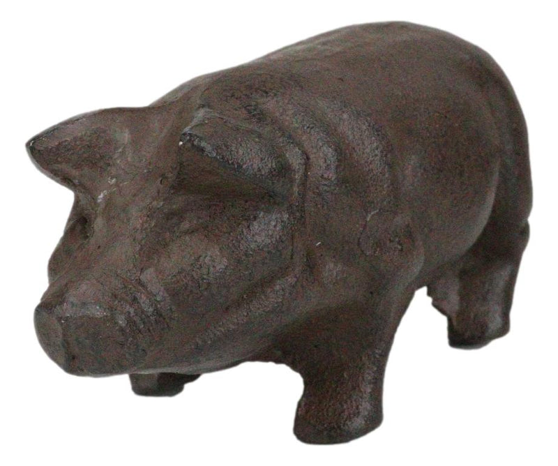 Cast Iron Country Rustic Farmhouse Swine Pig Bacon Decor Paperweight Figurine