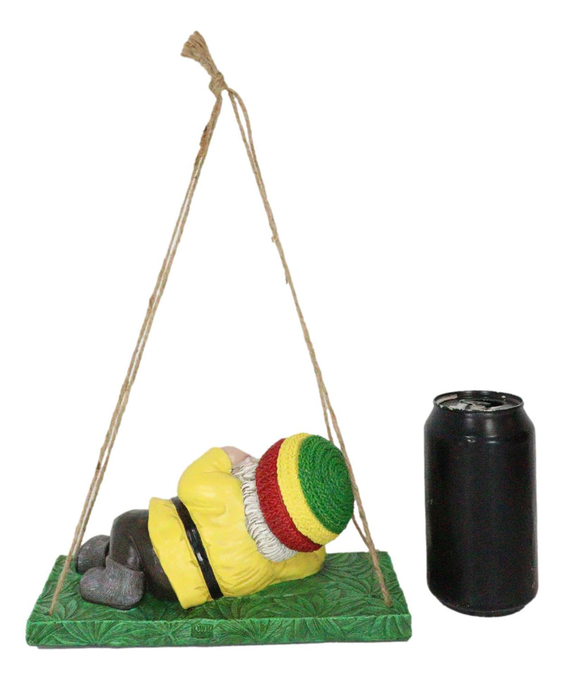 Whimsical Rasta Hippie Mr Gnome Smoking Stash On Weed Bench Wall Or Tree Hanger