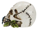 Gothic Tango Vampire Skull Biting Black Rose Stalk Mini Dark Alchemy Figurine