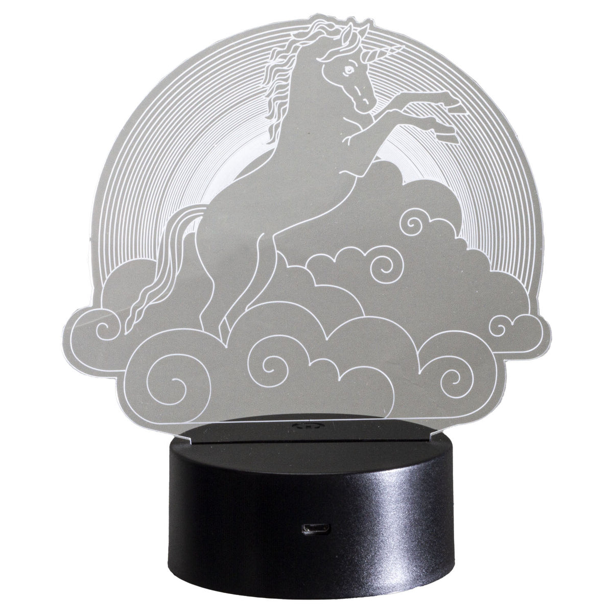 Ebros Sacred Unicorn Riding Night Clouds Acrylic Panel Colorful LED Night Light