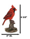 Wild Northern Red Cardinal Bird Perching on Tree Stump Spring Bouncing Figurine