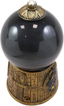 Ebros Egyptian God Anubis Black Chaos Sandstorm Ball Statue 7" Tall Fantasy