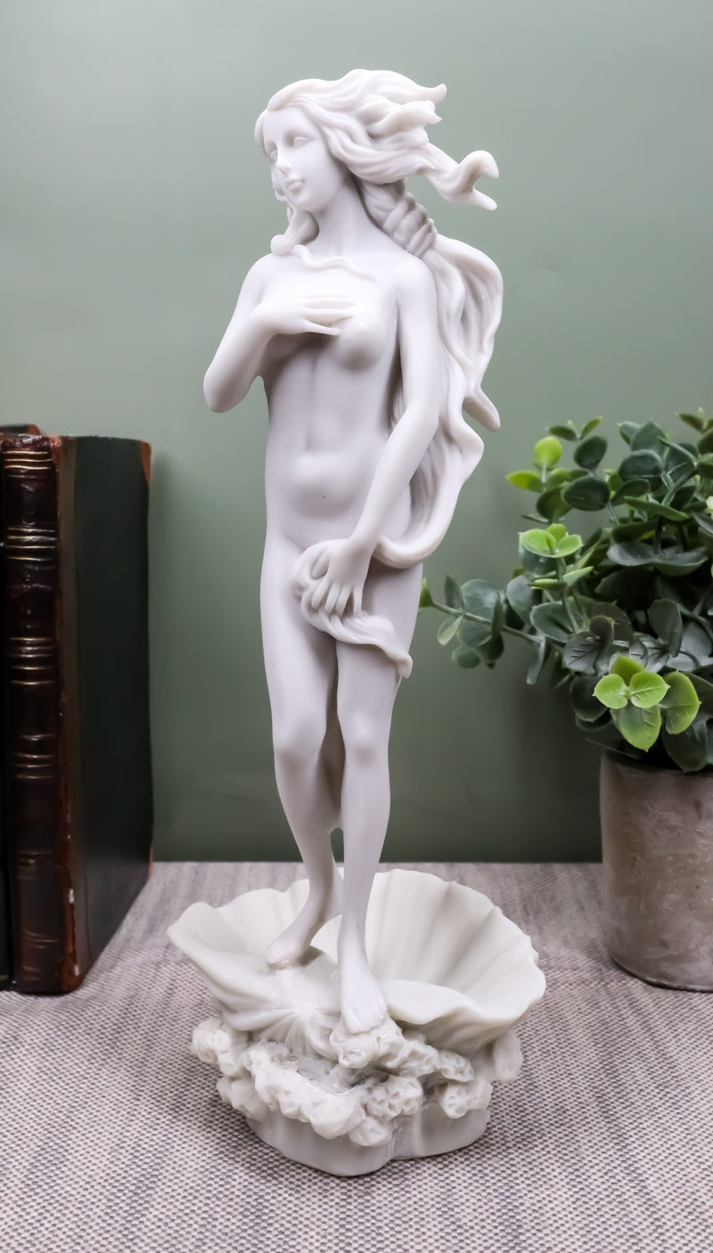 Ebros Gift Birth of Venus Statue Inspired by Botticelli Figurine of Aphrodite Making Up The Uffizi Museum Decor Sculpture Greek Roman Gods and Goddesses Theme Off White Resin - Ebros Gift