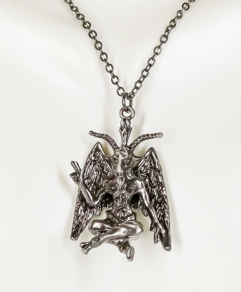 MystiKraft Sabbatic Baphomet with Pentagram Necklace Pendant with Chain