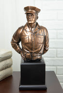 Police Man Officer Cop in Uniform Portrait Bust Electroplated Statue With Base