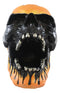 Ghost Rider Flame Hot Rod Skull with Open Jaws Cigarette Ashtray Figurine 6.5"H