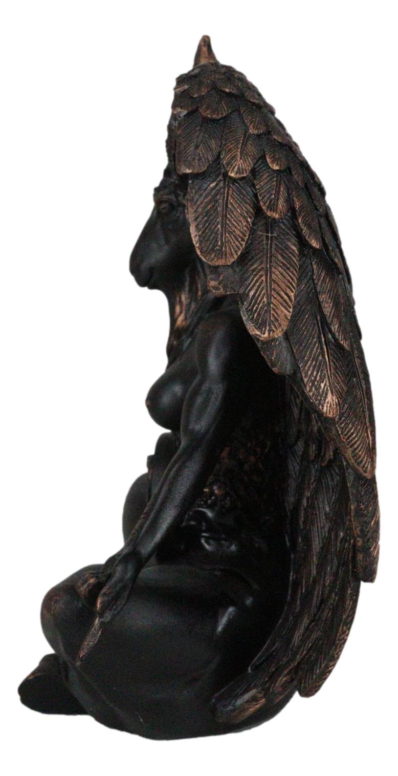 Pagan Occult Sabbatic Goat Idol Baphomet Sitting Meditation Figurine 8"H - Ebros Gift