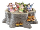 Mini Fairy Garden Fairies With Tree Stump House Nook Display Figurine Set Of 5