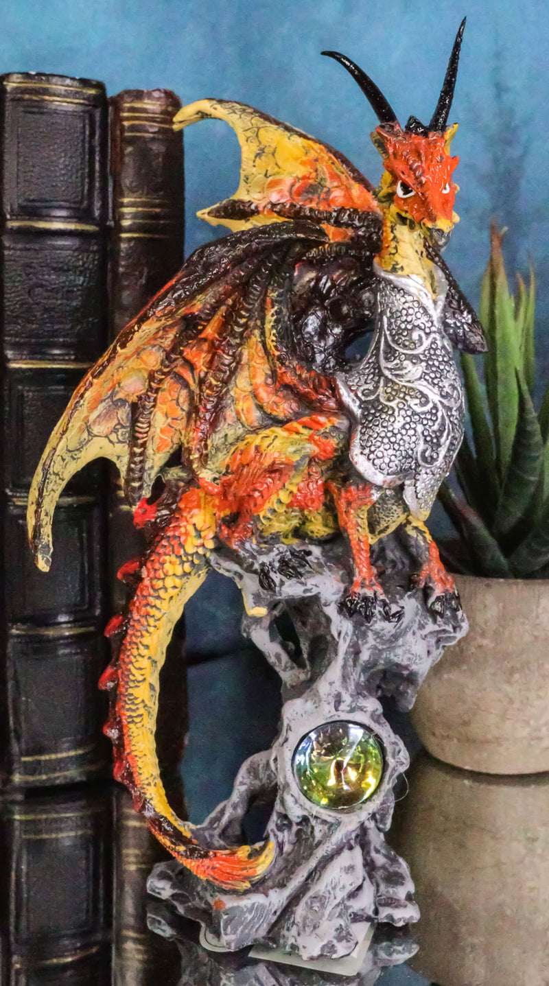 Kaiser Gold Dragon Knight Perching On Oracle Tree Of Life Figurine Myth Legends