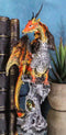 Kaiser Gold Dragon Knight Perching On Oracle Tree Of Life Figurine Myth Legends