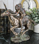 Ebros Native Indian Chief Spear Warrior With Eagle War Bonnet Roach On Horse Statue