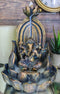 Hindu Elephant God Ganesha On Lotus Throne Backflow Cone Incense Burner Figurine