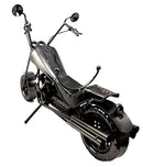 Ebros Gift Chopper Motorcycle Bike Hand Made Metal Wine Bottle Holder Caddy Decor Figurine 16"H