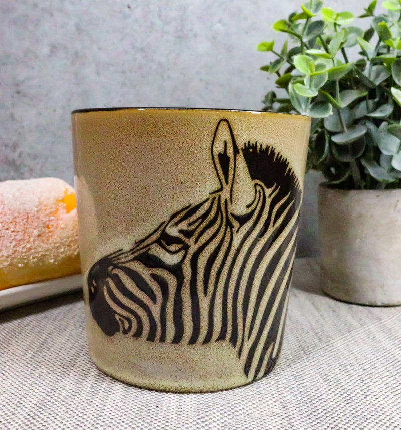 Ebros Ceramic Animal Spirit Zebra Horse Print Drinking Beverage Coffee Mug 16oz