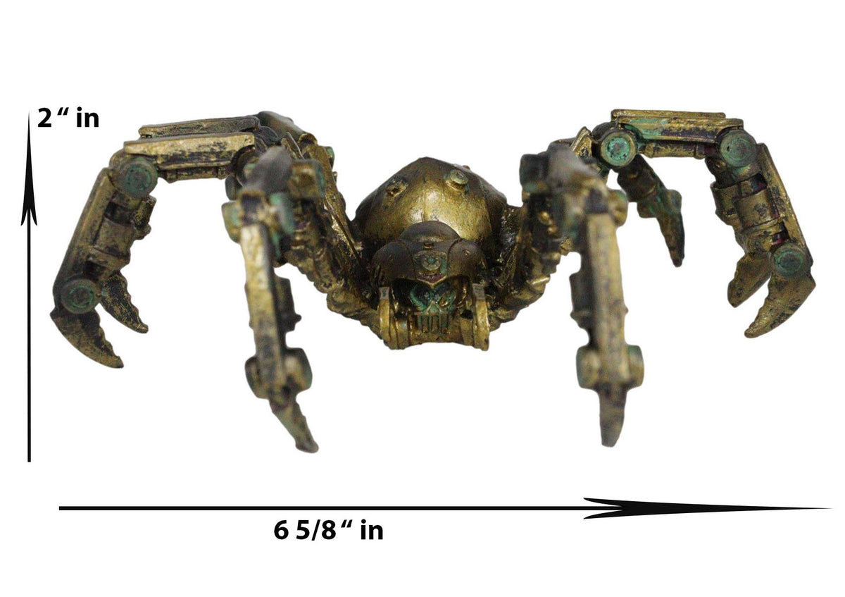 Ebros Steampunk Robotic Spider Statue Cyborg Gargantuan Arachnid Tarantula Figurine - Ebros Gift