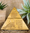 Ebros Golden Ancient Egyptian Pyramid Decorative Box 4" Wide Trinket Stash Box