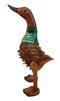 Balinese Wood Handicrafts "Bebek Akar" Duck Albesia Root Art Figurine 10"H