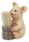 Ebros Country Farm Barn Piglet Pig By A Barrel Toothpick Holder With Toothpicks
