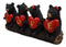Ebros Gift Black Bear Valentine Couples Holding Heart Love Signs Decorative Figurine 8.25"L